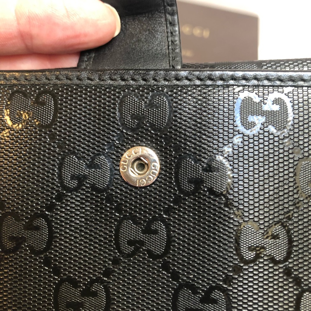 Gucci AUTHENTIC Black Leather Long Wallet EUC - Picture 14 of 16
